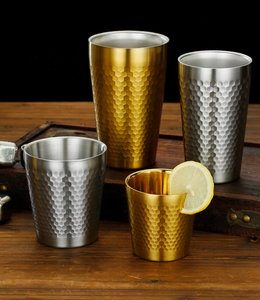 Bicchiere da Birra in Acciaio Inossidabile Coreano 18/8 Ecologico, Oro/Argento, 175ml 260ml 300ml 350ml 500ml 550ml, Regalo Aziendale - Product Image 3