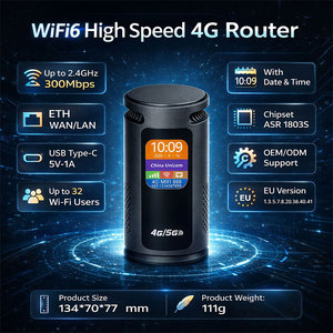 Routeur WiFi 4G LTE DNXT 2,4 GHz 300 Mbps, routeur WiFi 6 mini, routeur WiFi LTE Cat4 4G, écran LCD, Type-C, routeur WiFi 4G pour usage domestique - Product Image 2