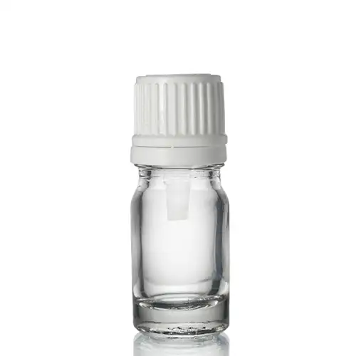 Mini garrafas de óleo essencial, garrafa de vidro vazia para cosméticos com 5ml