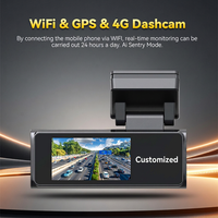 Caméra embarquée 4G avec mode de surveillance IA, double caméra avant 2K HD et arrière 1080P, WIFI, GPS, surveillance en temps réel à distance, DVR de voiture