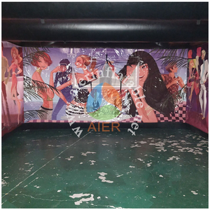 Carpa Inflable Comercial Estilo Pub Británico <span class=keywords><strong>Tudor</strong></span>, Casa de Bar Inflable con Decoración de Barril de Vino, Caseta de Pub Inflable para Exteriores - Product Image 5