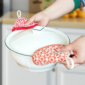 Couvre-poignée de pot brodé de style japonais avec capuchon isolant thermiquement pour pots en argile et en fer 9x12cm - Product Image 1