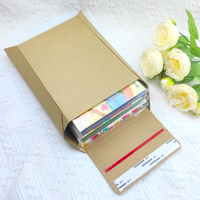 Emballage de magazine, de brochure, de livre, d'expédition, en papier kraft, sans plastique, personnalisé, avec enveloppe rigide cannelée