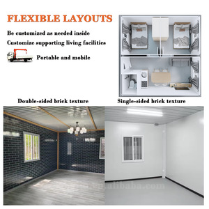Conteneur plat maisons stockage préfabriqué prix travailleur dortoir maison conteneur maisons salle de bains détachable modulaire - Product Image 2