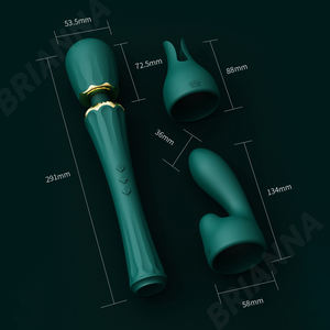 กล่องแบบกำหนดเองฟรี - ไม้กายสิทธิ์ซิลิโคนขนาดใหญ่ Av Vibrator เครื่องนวดพลังสำหรับผู้หญิง ของเล่นทางเพศสำหรับผู้หญิง กระตุ้นคลิตอริส ร้านค้า - Product Image 4