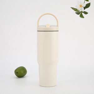 Vasos de acero inoxidable de 30 oz con asa de transporte, impresión UV 3D/5D personalizada en toda la superficie, vaso con pajita. - Product Image 6