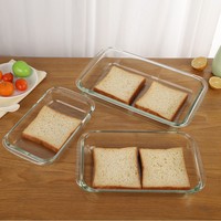 Ustensiles de cuisson four à micro-ondes plat four en verre borosilicate ustensiles de cuisson plaque de cuisson
