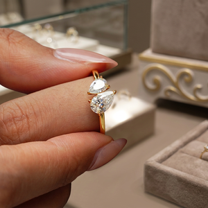 1.5 CT <b>Oval</b> <b>Moissanite</b> 14K Yellow Gold Prong Set VVS <b>Engagement</b> Wedding <b>Ring</b> Band for Women - Product Image 3