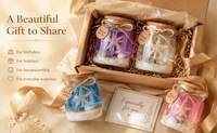 Coffret Cadeau Diffuseur de Parfum Artisanal en Cire Gelée Sans Fumée, Parfum Océanique, en Pot Pudding ou Coquille, pour l'Exportation