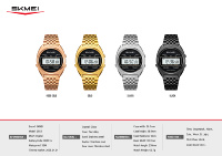 Montre-bracelet numérique de luxe pour homme SKMEI 2653, affichage LED, chronographe, bracelet en acier inoxydable, alliage, Reloj