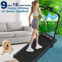 Tapis roulant compact pliable avec moteur sans balais, télécommande, pour la salle de sport à domicile, le bureau