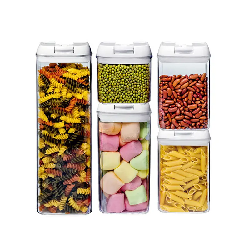 Custom High Quality Sealed Jar Plastic Storage Pantry Food Organizers