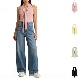 Nuevo Chaleco Versátil sin Espalda con Cuello Halter y Escote en V sin Mangas para Mujer - Colección Otoño - Product Image 1