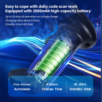 Escáner de Código de Barras Portátil JR 659 1D 2D QR con Cable e Inalámbrico Bluetooth para Gestión de Inventario y Sistema de Gestión de Datos
