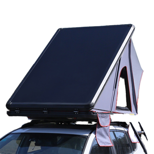 Tente de toit triangulaire en alliage d'aluminium Tente de toit rigide entièrement automatique Imperméable à <span class=keywords><strong>l</strong></span>'eau quatre saisons double couche en tissu Oxford pour le <span class=keywords><strong>camping</strong></span> en plein air - Product Image 1