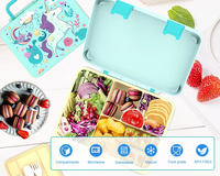 2025 Hot nouvellement lancé Capybara empilable sans fil dernière boîte à lunch Bento en plastique à 5 compartiments avec bouteille d'eau pour l'école