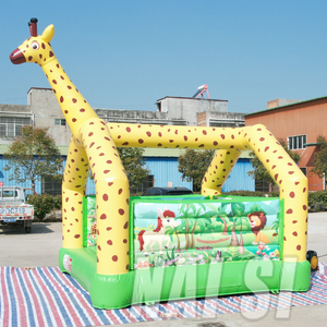 Château gonflable commercial en PVC en forme de girafe, château gonflable safari, <span class=keywords><strong>animaux</strong></span> gonflables, trampoline pour enfants à louer en gros - Product Image 3