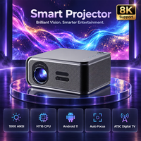 Projecteur TV numérique ATSC 8K 300 pouces natif Android Smart Wifi 1080P avec haut-parleurs pour salon Fournisseur OEM