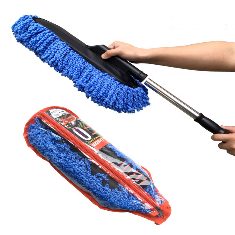 Telescopic Handle Multifunctional Dust Removal Car Washing Brush Nanofiber Car Washing Cleaning Dust Removal Car Cleaning Mop