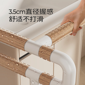 <b>Grab</b> <b>Bars</b> For Bathroom Sink Wall Mounted Stainless Steel Abs Anti Slip Minimalist Design Elderly Safety Support - Product Image 3