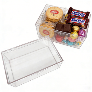Caja de Almacenamiento Acrílica Transparente Popular con Tapa Magnética, Organizador Rectangular Hecho a Mano para el Hogar, Almacenamiento de Aperitivos - Product Image 2