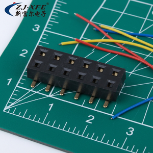 Conector Hembra de Doble Fila Tipo SMD, Paso de 2.0 MM, Personalizado, Pines Chapados en Oro, Material PA9T para Carcasa de Conector - Product Image 1
