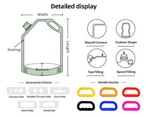 Pochettes souples personnalisées avec bec verseur pour shampoing, liquide vaisselle, lessive et savon liquide, 650 ml et 2 L - Product Image 6