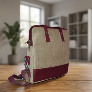 Bolsa de Mensajero de Yute Personalizada para Mujer, con Cierre de Cremallera, para Llevar al Hombro, Bolso Tote, Ecológico, para Uso Diario, Oficina, Casual - Product Image 3