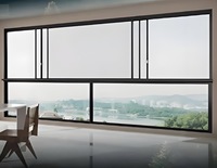 METDGOOD Ventana corredera de aluminio insonorizada personalizada Marco fuerte de vidrio templado de doble capa Moderno para exteriores Hecho en China