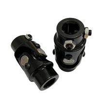 Columna de dirección de rendimiento de juntas universales de acero inoxidable negro mecanizado CNC para Hot Rods Racing Cars Maquinaria agrícola