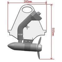 Moteur Électrique de Pêche à la Traîne Étanche 44 lb pour Kayak, Planche à Pagaie et Bateau