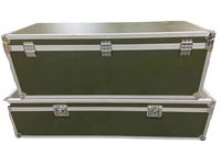 Mallette à outils Durable personnalisée grande mallette de transport en aluminium, vitrine verte, boîte en aluminium de transport terrestre