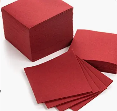 Квадратные салфетки бордового цвета, экологически чистые, компостируемые, для повседневной вечеринки, свадьбы (100 штук)