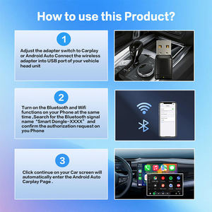 Adaptador Inalámbrico Plug and Play para CarPlay y Android Auto, Dongle USB Portátil con Bluetooth para Autos, Bajo Consumo, Reconexión Automática - Product Image 4