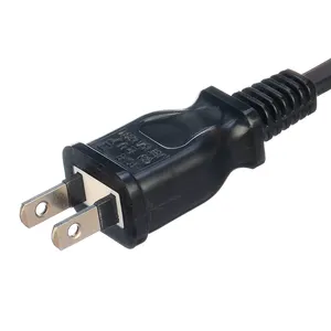 Cable de alimentación y cables de extensión certificados PSE de Japón de 125V, enchufe JET de 2 pines con 3 enchufes para manta eléctrica