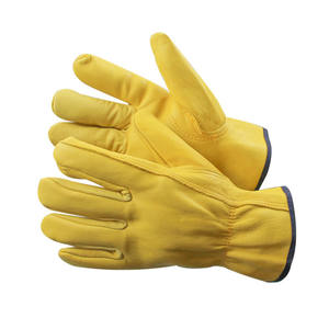 Totalmente vaca/de cabra/de cuero de piel de oveja de <span class=keywords><strong>Thinsulate</strong></span> forrado/sin forro conductor invierno guante de trabajo - Product Image 3