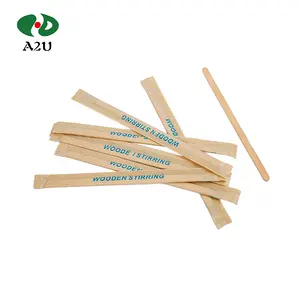 Disposable Wooden Coffee Stirrer Natural Wood Products Simple Fashion Environmental Protection Harmless Recyclable