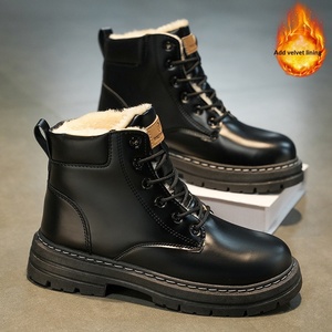 Stivali da Uomo Invernali in Pelliccia Sintetica, Caldi, con Suola in PVC, <span class=keywords><strong>Scarpe</strong></span> Basse a Cilindro, Stile Retrò Desert Wolf Warriors per Esterni - Product Image 2