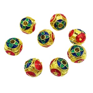 Cloisonn Enamel Oil Drop Beads Round <b>Spacer</b> Jewelry Findings For DIY Bracelets Necklaces Accessories - Product Image 5