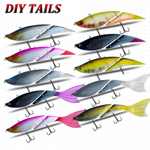 2026 <span class=keywords><strong>GAMA</strong></span> 190mm 55g Leurre de pêche rigide multi-articulé 2 segments, flottant, à queues DIY, pour pêche au bar, leurre nageur artificiel, wobbler - Product Image 1