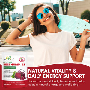 Gomitas de Extracto de Remolacha de Marca Propia SOLOTREE, Suplementos de Superalimentos, Gomitas de Raíz de Remolacha para la Presión Arterial y la Salud del Corazón - Product Image 6