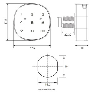 आठ अंकों का पासवर्ड मेलबॉक्स डिजिटल इलेक्ट्रॉनिक स्मार्ट कैबिनेट लॉक पासवर्ड कीपैड स्मार्ट लॉक लॉक - Product Image 4