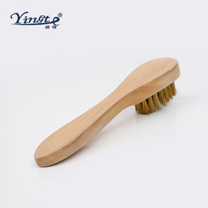 Cepillo para zapatos Yinste de madera maciza con alambre de cobre para limpiar botas de nieve de gamuza y cuidar el terciopelo - Product Image 3