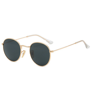 Wholesale Unisex Fashion Classic Round Metal Frame UV400 Sunglasses with Custom Logo - Product Image 4