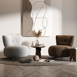 Sofá Moderno de Tela, Sillón Individual, Silla de Diseño Acolchada, Asiento Tapizado Suave para Sala de Estar o Dormitorio - Product Image 1