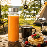 Bouteilles d'eau Tritan de 500 ml sans BPA ni BPS, compatibles lave-vaisselle, pour cadeaux promotionnels, bouteilles de shaker pour protéines et nutriments en plastique