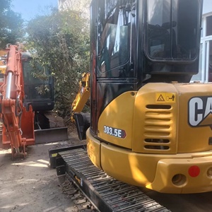 Excavadora de cadenas CAT303.5E usada, 3 toneladas, motor Cummins, componentes principales, modelo 2021, color amarillo - Product Image 4