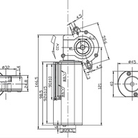 Moteur à courant continu à aimant permanent 45 mm 12 V 30 W silencieux à couple élevé pour élévateur de bureau électrique