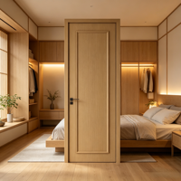 Portes intérieures en bois modernes peintes, résistantes à l'eau, style luxe léger, vente directe d'usine pour chambre, bureau à domicile, appartement