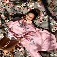 Sweat-shirt à col montant de qualité supérieure pour femmes et adolescentes 2026 – Haut d'hiver ample et court à manches longues